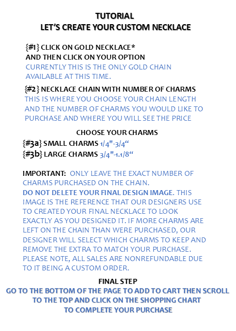 NEW INTERACTIVE CUSTOM CHARM NECKLACE DESIGNER starting at $24.95