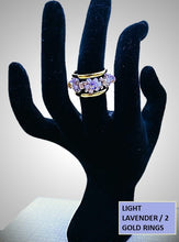 Load image into Gallery viewer, Beaded flower ring; gold ring; stacking rings; crystal ring; interchangeable ring; trending rings; fashion; rings; boho jewelry